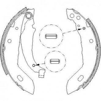 Колодки тормозные барабанные Renault 19, 21, Clio, Twingo REMSA 4083.00