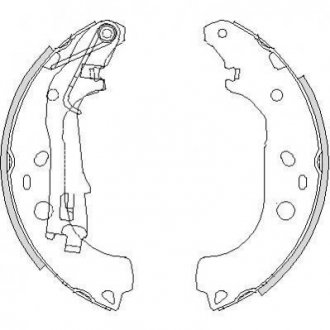 Колодки тормозные барабанные Opel Corsa, Fiat Panda, Lancia Musa, Fiat Punto, Grande Punto, Citroen Nemo, Peugeot Bipper REMSA 4206.00