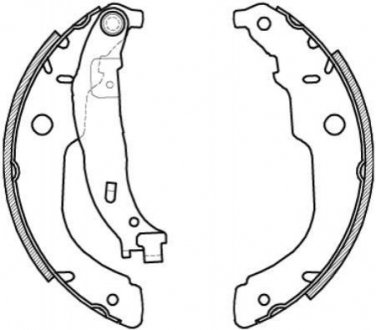 Колодки гальмівні барабанні Peugeot 208, 207, Citroen C3, DS3 REMSA 4212.00