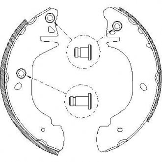 Колодки тормозные барабанные задн. FORD Transit 2,0/2,5 94-00 (254*50мм)) Ford Transit REMSA 4305.00