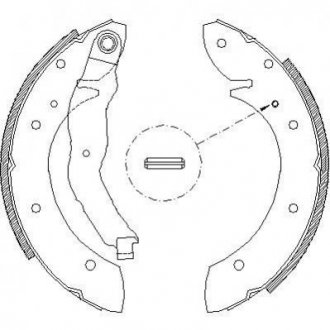 Колодки гальмівні барабанні Peugeot 405, Renault Laguna, Megane, Scenic REMSA 4396.01