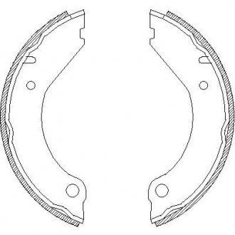 VOLVO Колодки гальмівні барабанні 240-265,740-780,940-960 Volvo 740, 760, 940, 960 REMSA 4399.00