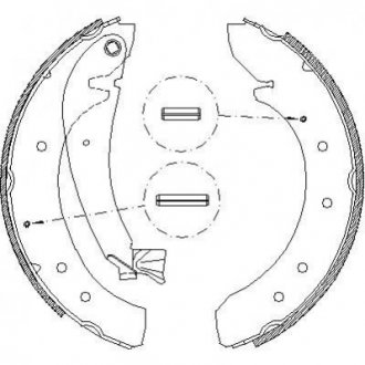 Гальмівні колодки барабані Fiat Scudo, Peugeot Boxer, Fiat Ducato, Citroen Jumper, Jumpy, Peugeot Expert REMSA 4719.00