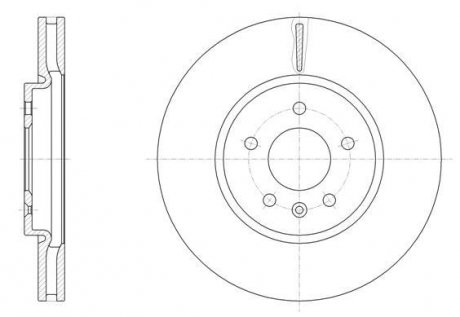 Диск тормозной передний OPEL ASTRA J 10- REMSA 61541.10