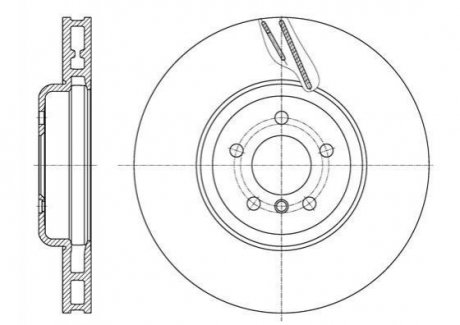 Купить Диск тормозной BMW F01, F04, F11, F10, F12, F13, F07, F06 REMSA 61598.11 (фото1) подбор по VIN коду, цена 4305 грн.