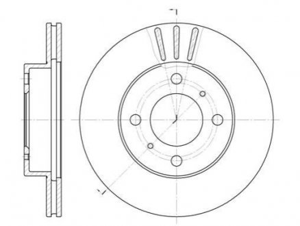 Диск тормозной Mitsubishi Colt, Lancer, Carisma REMSA 6557.10