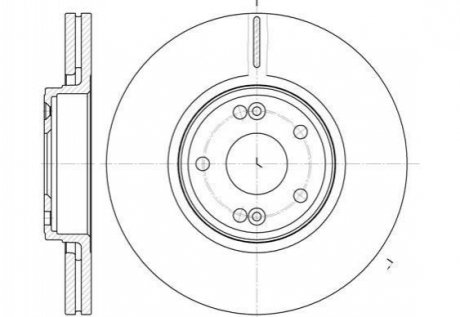 Купить Диск тормозной Renault Laguna REMSA 6612.10 (фото1) подбор по VIN коду, цена 2511 грн.