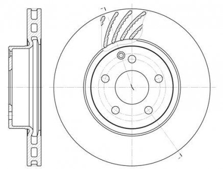 Диск тормозной Mercedes W211, S211, CLS-Class REMSA 6677.10