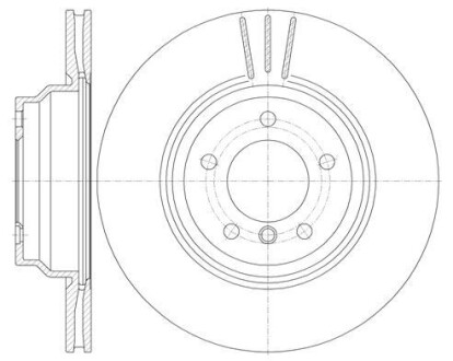 BMW Диск тормозной передний.1 E81/87,3 E90,X1 E84 04- REMSA 6975.10