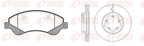 Комплект: 2 диска+ 4 колодки тормозных REMSA 81251.00