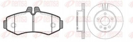 Комплект: 2 диска+ 4 колодки тормозных REMSA 8701.00