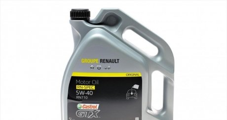 Масло 5W40 Castrol GTX RN (5L) (RN 0710) RENAULT 7711658111