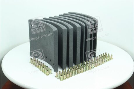 Накладка гальм. (компл. на вісь) 420х180 станд. BPW, KASSBOHRER, SAF RIDER rd 19032std