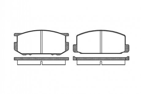 Тормозные колодки дисковые Mitsubishi Colt, Lancer, Galant, Toyota Corolla, Celica, Mazda 929, Hyundai Pony ROADHOUSE 2109.00