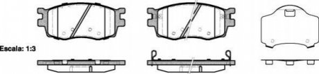 Купити Гальмівні колодки дискові Hyundai I20, KIA Rio, Hyundai Accent ROADHOUSE 21208.02 (фото1) підбір по VIN коду, ціна 1206 грн.