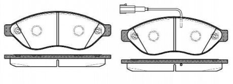 Купити Гальмівні колодки дискові Fiat Ducato, Peugeot Boxer, Citroen Jumper, Toyota Auris ROADHOUSE 21237.12 (фото1) підбір по VIN коду, ціна 1513 грн.