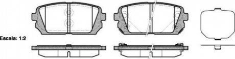 Купити Гальмівні колодки дискові KIA Carens, Hyundai IX35 ROADHOUSE 21303.02 (фото1) підбір по VIN коду, ціна 956 грн.