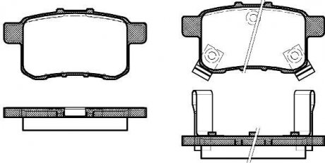 Купити Гальмівні колодки дискові Honda Accord ROADHOUSE 21332.02 (фото1) підбір по VIN коду, ціна 1194 грн.