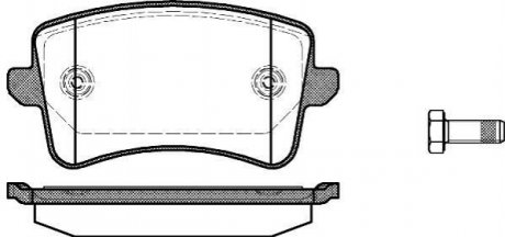 Купити Гальмівні колодки дискові Audi A5, A7, Q5, A6, A4 ROADHOUSE 21343.00 (фото1) підбір по VIN коду, ціна 1119 грн.