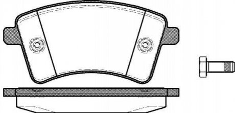 Купити Гальмівні колодки дискові Renault Kangoo ROADHOUSE 21351.00 (фото1) підбір по VIN коду, ціна 1133 грн.