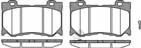 Купити Гальмівні колодки дискові Infiniti FX, Q, G, QX ROADHOUSE 21372.01 (фото1) підбір по VIN коду, ціна 1036 грн.