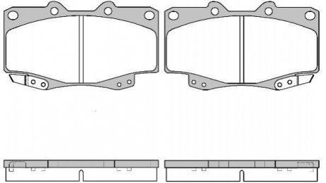 Купить Тормозные колодки дисковые Toyota Hilux ROADHOUSE 2315.22 (фото1) подбор по VIN коду, цена 1312 грн.