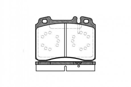 Тормозные колодки дисковые Mercedes W124, S124, C124, C207, C238, A124, A207, A238, W202, W210, S210, CLK-Class ROADHOUSE 2379.00