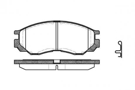 Гальмівні колодки дискові Mitsubishi L200, Peugeot 308 ROADHOUSE 2583.00