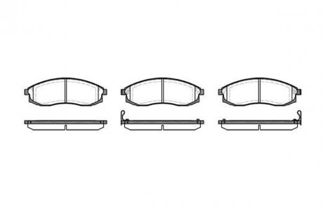 Гальмівні колодки дискові Nissan Maxima, Mitsubishi L200, Ford Fiesta ROADHOUSE 2598.02