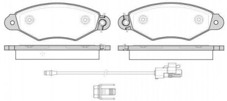 Купить Тормозные колодки дисковые Renault Kangoo ROADHOUSE 2643.30 (фото1) подбор по VIN коду, цена 881 грн.