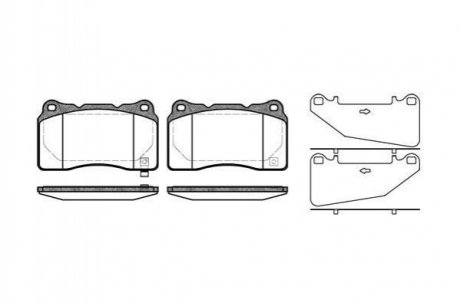 Тормозные колодки дисковые SAAB 9-5, Mitsubishi Lancer, Subaru Impreza, Opel Insignia, Astra, Honda Civic ROADHOUSE 2666.32