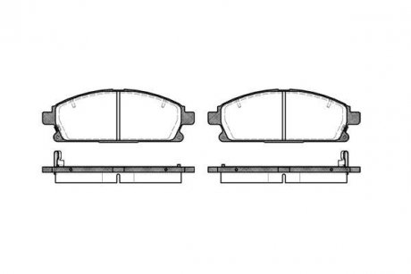 Купить Тормозные колодки дисковые Nissan Pathfinder, Infiniti Q, QX, Nissan X-Trail ROADHOUSE 2674.12 (фото1) подбор по VIN коду, цена 1374 грн.