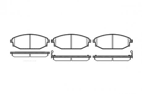 Гальмівні колодки дискові Hyundai Galloper ROADHOUSE 2734.02