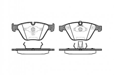 Купити Гальмівні колодки дискові BMW E82, E65, E66, E60, E61, E63, E64, E90, E91, E92, E93, F07 ROADHOUSE 2857.00 (фото1) підбір по VIN коду, ціна 1756 грн.