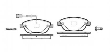 Купить Колодки передние L=137mm Fiat Doblo, 500, Punto, Grande Punto, Opel Combo ROADHOUSE 2859.12 (фото1) подбор по VIN коду, цена 1128 грн.