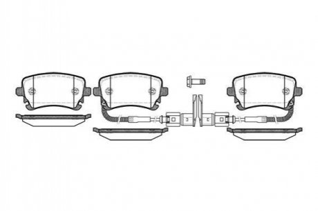 Купить Тормозные колодки дисковые Audi A5, A6, Volkswagen Phaeton, Audi Allroad, A8, A4, Volkswagen Multivan, Transporter ROADHOUSE 2897.02 (фото1) подбор по VIN коду, цена 1459 грн.