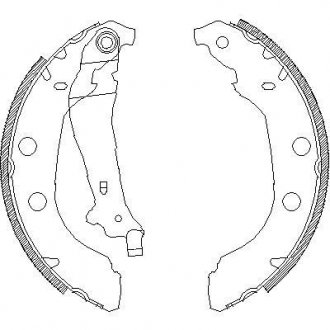 Тормозные колодки барабанные Peugeot 406, Citroen Xsara ROADHOUSE 4092.00