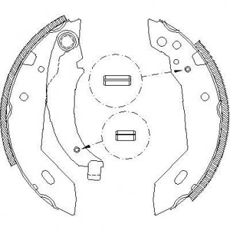 Тормозные колодки барабанные Peugeot 306, Citroen Xsara ROADHOUSE 4095.00