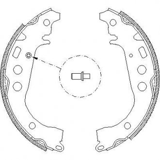 Купить Тормозные колодки барабанные Toyota Yaris, Celica, Prius, Corolla ROADHOUSE 4101.00 (фото1) подбор по VIN коду, цена 1120 грн.