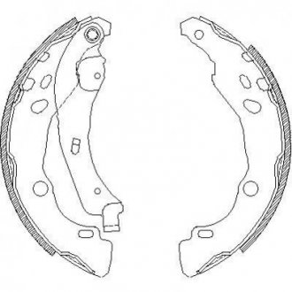 Купить Тормозные колодки барабанные Dacia Logan, Duster, Nissan Micra, Renault Twingo, Peugeot 208, Renault Clio, Logan, Sandero, Citroen DS3, Hyundai Matrix, Citroen C3 ROADHOUSE 4152.00 (фото1) подбор по VIN коду, цена 1098 грн.