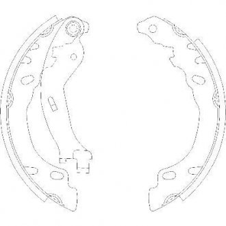 Тормозные колодки барабанные Fiat 500, Panda ROADHOUSE 4158.00