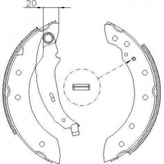 Тормозные колодки барабанные Renault Twingo, Peugeot 206 ROADHOUSE 4199.01