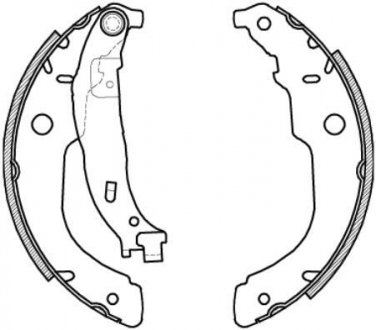 Купити Гальмівні колодки барабанні Peugeot 207, Citroen C3, DS3, Peugeot 208, Citroen C4 ROADHOUSE 4212.00 (фото1) підбір по VIN коду, ціна 1437 грн.