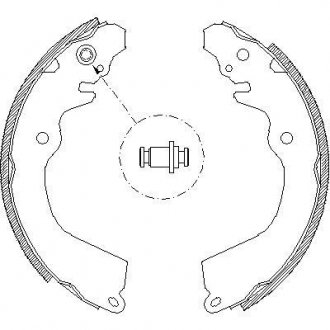 Купить Тормозные колодки барабанные Mitsubishi Lancer, Galant, Colt, Carisma, Toyota Hilux, Mitsubishi Space Star ROADHOUSE 4646.00 (фото1) подбор по VIN коду, цена 919 грн.