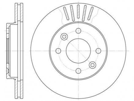 Купить Тормозной диск Renault 19, 21, Clio, Kangoo, Nissan Kubistar, Renault Megane ROADHOUSE 6080.10 (фото1) подбор по VIN коду, цена 738 грн.