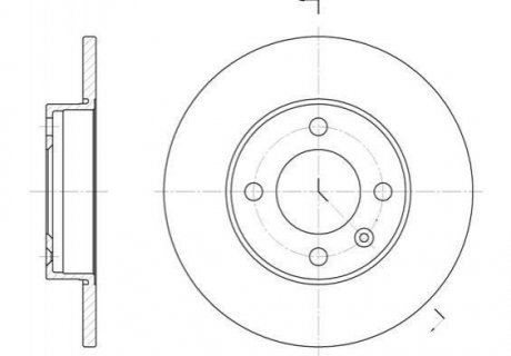 Купити Гальмівний диск Audi 80, Volkswagen Polo, Golf, Jetta, Passat, Scirocco, Seat Ibiza, Cordoba ROADHOUSE 6086.00 (фото1) підбір по VIN коду, ціна 526 грн.