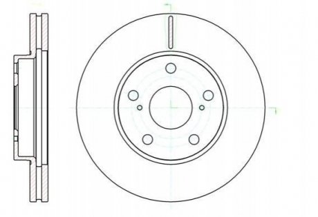 Купить Тормозной диск Toyota Auris, Corolla ROADHOUSE 61043.10 (фото1) подбор по VIN коду, цена 1944 грн.