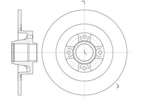 Тормозной диск Renault Megane, Scenic ROADHOUSE 61047.00