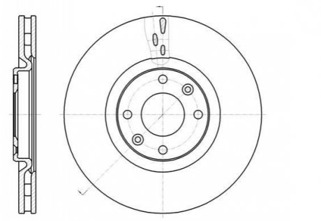 Тормозной диск Citroen C4, DS4, Peugeot 208, Citroen DS5, Peugeot 5008, 308, 3008 ROADHOUSE 61059.10