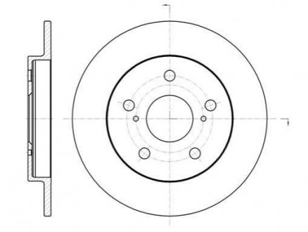 Тормозной диск Toyota Auris ROADHOUSE 61074.00